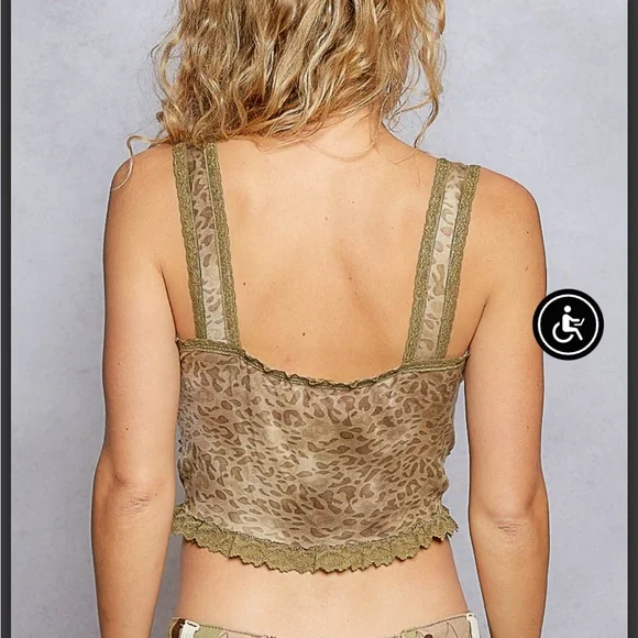 Leopard Print POL Sheer Camisole various sizes New - Picture 3 of 4